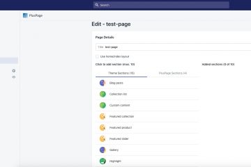 Plus Page Creation in Shopify